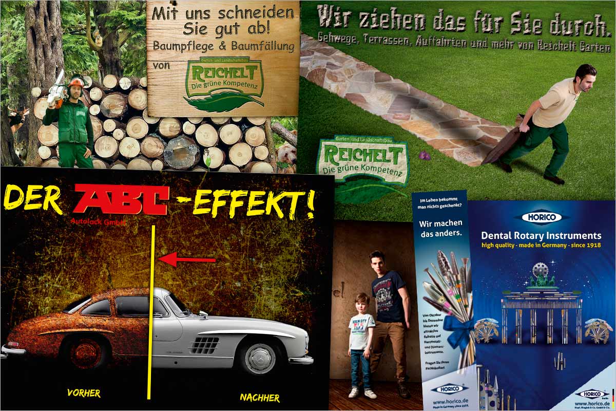 Bildcollagen der Werbeagentur und Kreativagentur für den Kanton Aargau